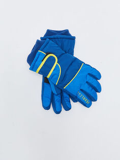 Толстые перчатки для мальчиков с текстовым принтом LCW Accessories