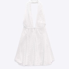 Платье Zara Cutwork Embroidery, белый