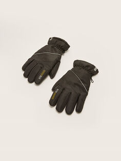 Мужские толстые зимние перчатки с буквенным принтом LCW Accessories