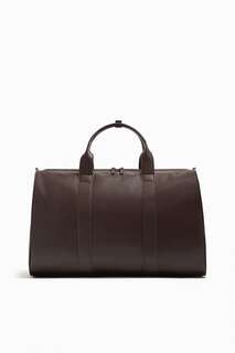 Монохромная официальная сумка для боулинга ZARA, коричневый