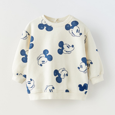 Свитшот Zara Mickey Mouse Disney, кремовый