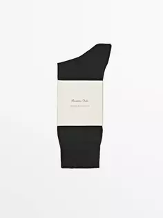 Контрастные носки из шотландской пряжи Massimo Dutti