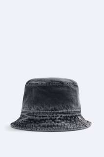 Джинсовая шапка-ведро ZARA, серый