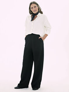 Прямые базовые брюки с эластичной резинкой на талии LCW Grace
