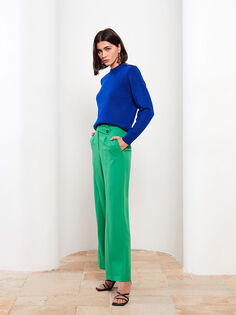 Прямые женские брюки стандартного кроя с высокой талией LCW Vision