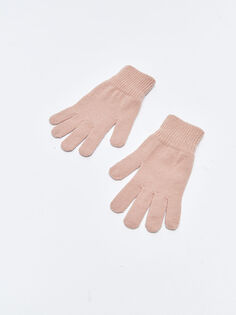 Однотонные женские трикотажные перчатки LCW Accessories