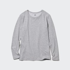 Лонгслив Uniqlo Heattech Extra Warm Cotton, серый