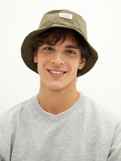 Мужская шляпа-ведро с принтом этикеток LCW Accessories