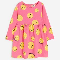 Платье H&amp;M Kids Patterned Cotton SmileyWorld, розовый H&M
