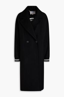 Двубортное пальто из смесового фетра с вышивкой Each X Other, черный