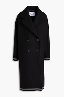 Двубортное твидовое пальто из смесовой шерсти Each X Other, черный