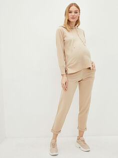 Трикотажные брюки для беременных с эластичной резинкой на талии и карманами LC Waikiki Maternity