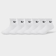 Носки до щиколотки Nike Dri-FIT для маленьких детей (6 шт.), белый