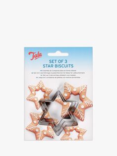 Круглые формочки для печенья и кондитерских изделий Tala Star из нержавеющей стали, набор из 3 шт.
