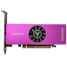 Видеокарта Yeston Radeon RX 6400 LP, 4Гб, розовый/черный