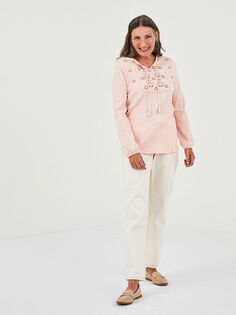 Женская блузка с длинным рукавом и воротником-стойкой LCW Grace