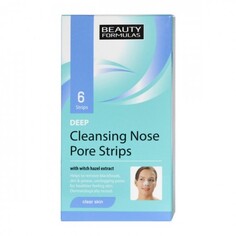 Beauty Formulas Clear Skin Deep Cleansing Nose Pore Strips Глубоко очищающие полоски для носа 6шт.