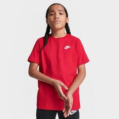 Детская футболка с логотипом Nike Sportswear, красный