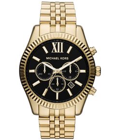 Мужские часы-хронограф Lexington с золотистым браслетом из нержавеющей стали, 45 мм, MK8286 Michael Kors