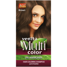 Venita Multi Color шампунь для окрашивания волос 4.17 коричневый, 40 г