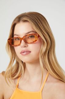 Овальные солнцезащитные очки черепаховой расцветки Forever 21, ржавый