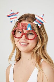 Солнцезащитные очки со звездами США Forever 21, красный