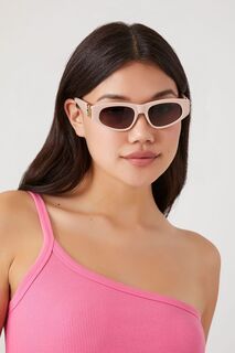 Солнцезащитные очки в овальной оправе с вырезом Forever 21, краски
