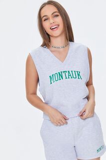 Флисовый жилет Montauk Forever 21, серый