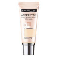 Maybelline Affinitone Foundation увлажняющая тональная основа 02 Light Porcelain 30мл