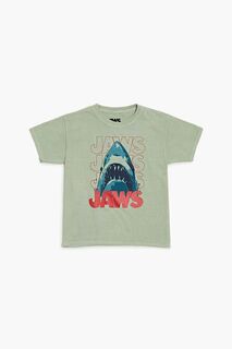 Детская футболка с рисунком Jaws Forever 21, коричневый