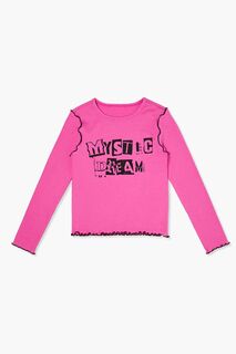 Футболка с длинными рукавами и рисунком Mystic Dream для девочек Forever 21, розовый