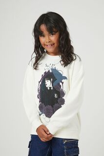 Пуловер с графическим рисунком для девочек Forever 21, кремовый