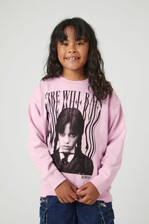Пуловер с графическим рисунком для девочек Forever 21, розовый