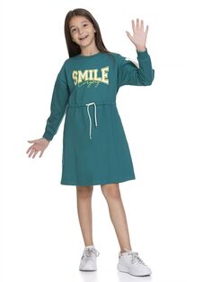 Платье для девочек с круглым вырезом и длинными рукавами Myhan Myhanne