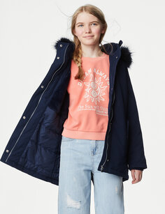 Парка Stormwear (6–16 лет) Marks &amp; Spencer, темно-синий