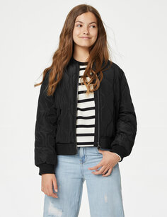 Утепленный бомбер Stormwear (6–16 лет) Marks &amp; Spencer, черный