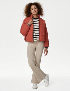 Стеганая куртка (6–16 лет) Marks &amp; Spencer, бордовый микс