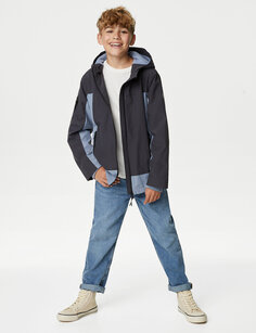 Анорак с капюшоном Stormwear (6–16 лет) Marks &amp; Spencer, серый микс