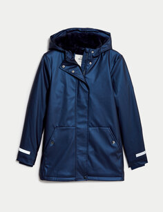 Рыбацкое пальто цвета металлик Stormwear (6–16 лет) Marks &amp; Spencer, темно-синий