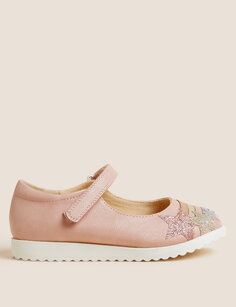 Детские туфли Мэри Джейн с радужной лентой (4 маленьких - 13 маленьких) Marks &amp; Spencer, розовый микс