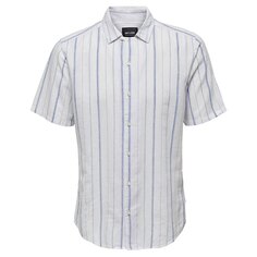 Рубашка с коротким рукавом Only &amp; Sons Caiden Stripe Resort, белый