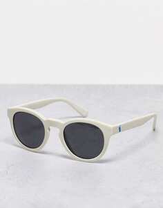 Белоснежные круглые солнцезащитные очки Polo Ralph Lauren — эксклюзивно для ASOS