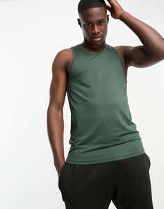 Темно-зеленый жилет для тренировки спины Threadbare Fitness