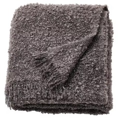 Плед IKEA Sandbrodd, 130x170 см, темно-серый