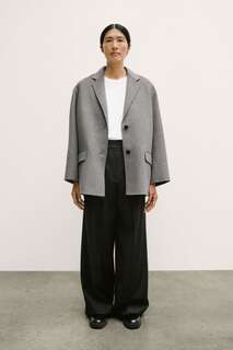 Двусторонний пиджак из смесовой шерсти Zw Collection ZARA, серый