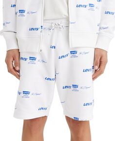 Мужские шорты свободного кроя с кулиской и логотипом по всей поверхности Levi&apos;s Levis