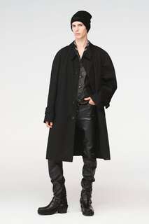 Пальто Steven Meisel из смесового хлопка ZARA, черный