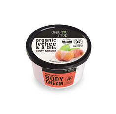 Organic Shop Pink Lychee Body Cream питательный крем для тела Личи и 5 масел 250мл