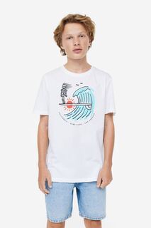Хлопковая футболка с принтом H&amp;M H&M