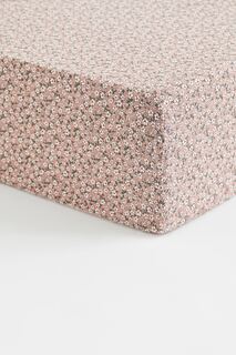 Простыня H&amp;M Home Patterned Cotton Fitted, розовый